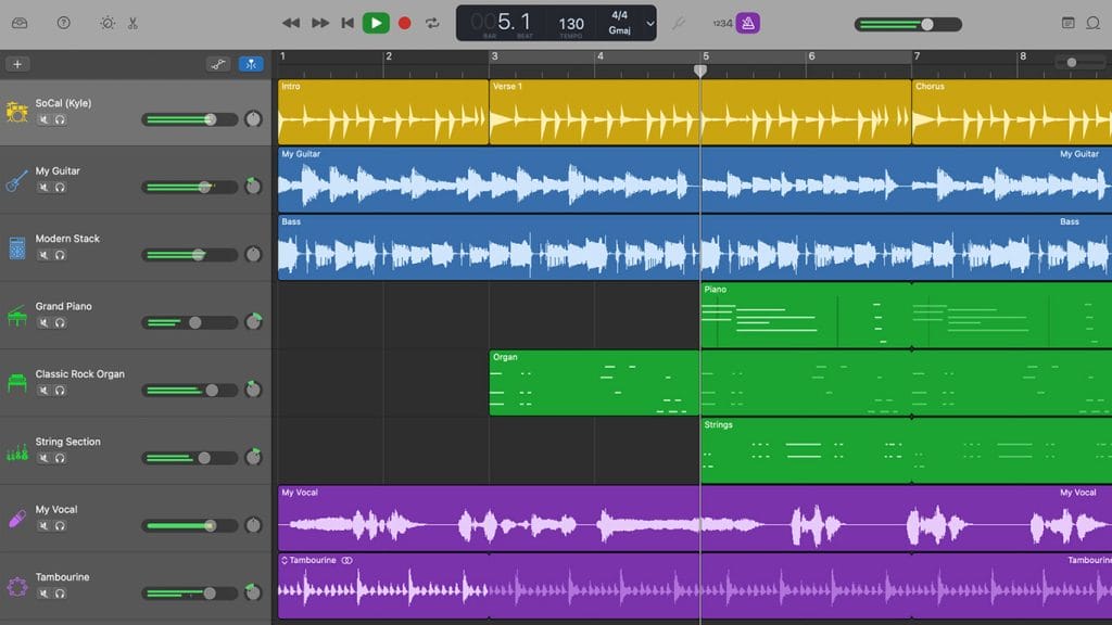 GarageBand - Software DAW Terbaik