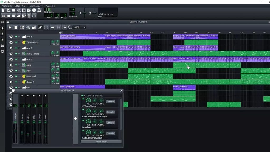 Software DAW - LMMS (Linux MultiMedia Studio)