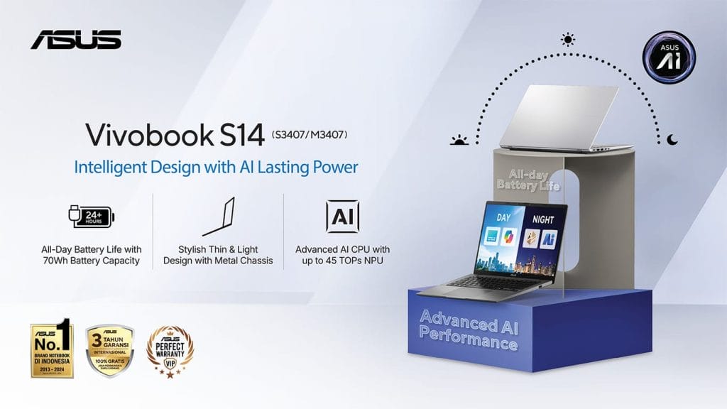 Laptop AI 2025 ASUS Vivobook S14
