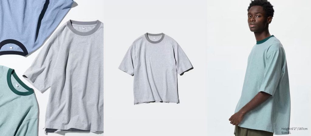 T-Shirt Oversize Dua Warna & Ringer