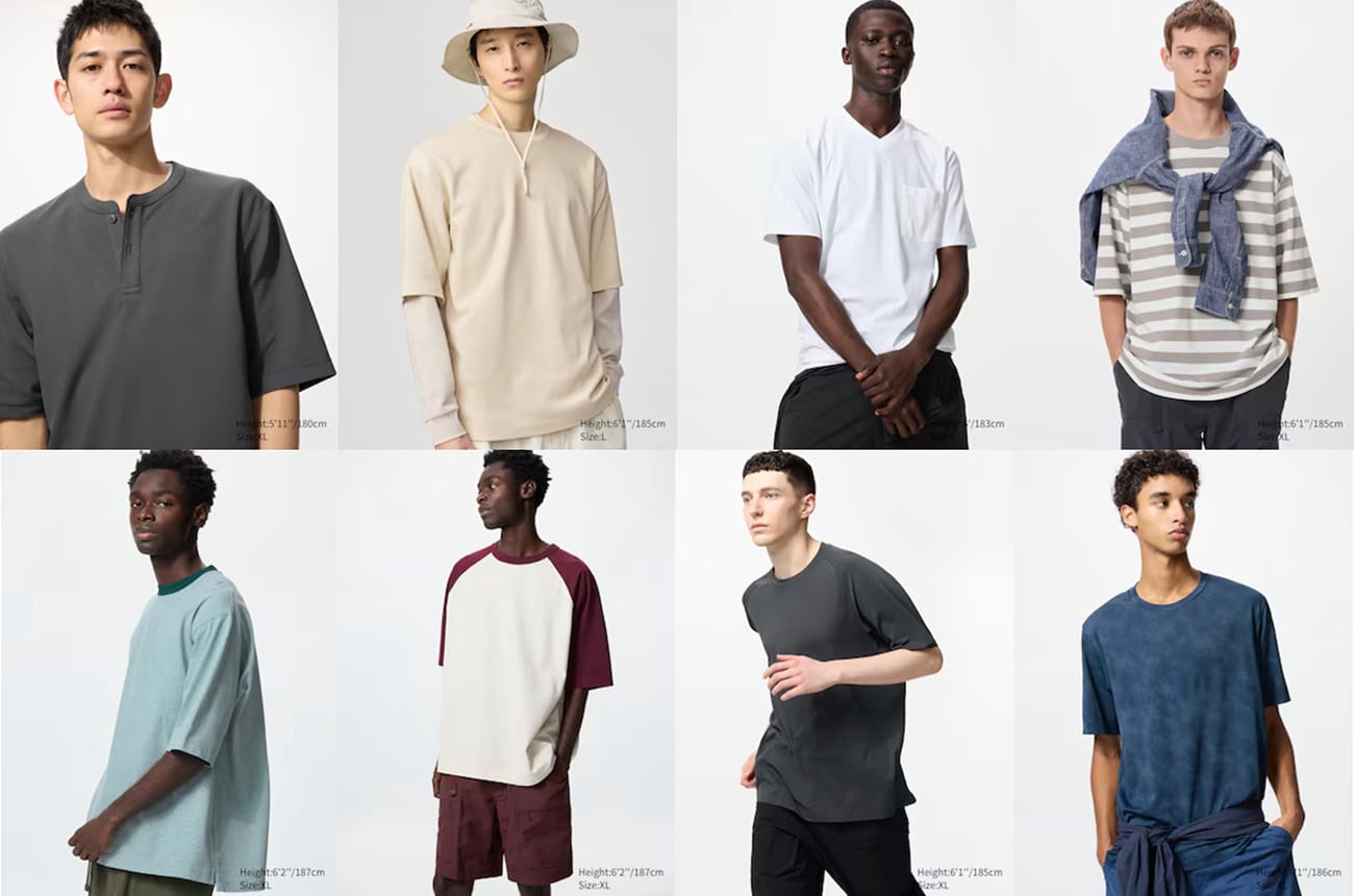 T-shirt UNIQLO pakaian santai pria nyaman