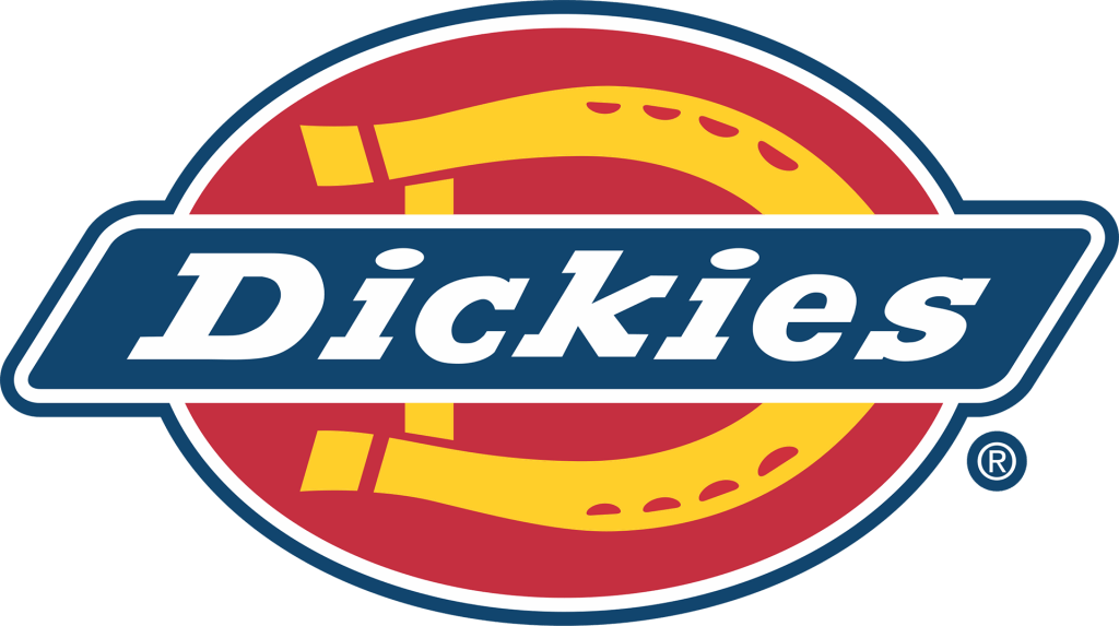 Logo Dickies berbentuk ox collar yang melambangkan kekuatan dan sejarah brand
