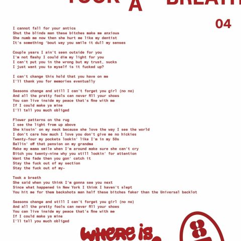 Lirik Lagu Rich Brian - Took A Breath