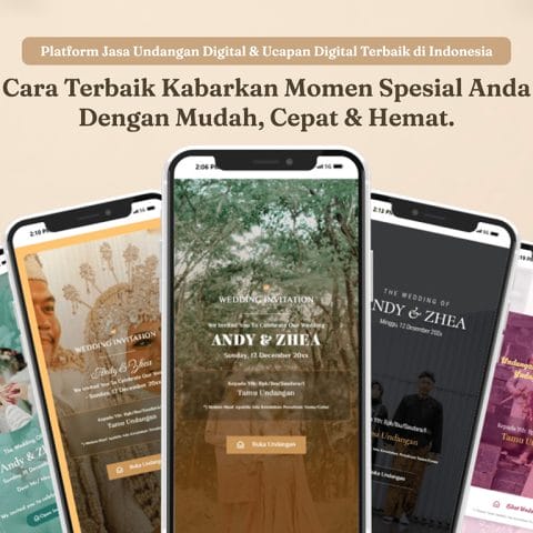 Featured Image Mockup Undangan Pernikahan Digital Sannubari Responsive Mobile Friendly di Smartphone