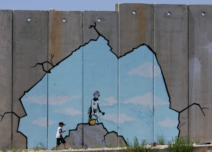 Graffiti Banksy di Palestina