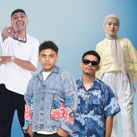Silet Open Up, Jacson Zeran, Juan Reza, dan Diva Aurel berpose bersama saat promosi lagu Tabola Bale