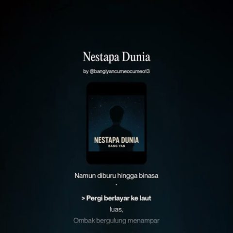 Lirik Lagu Bang Yan - Nestapa Dunia