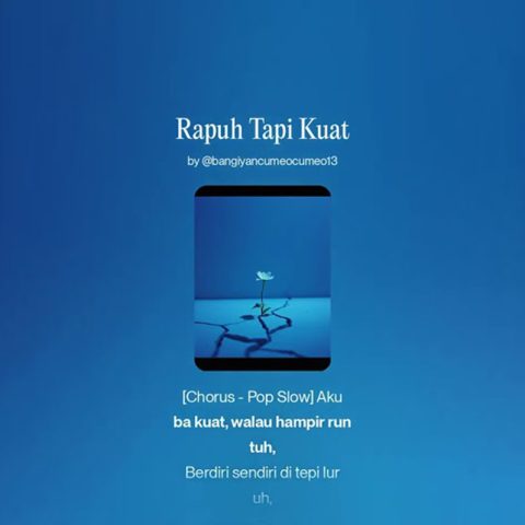Lirik Lagu Bang Yan - Rapuh Tapi Kuat