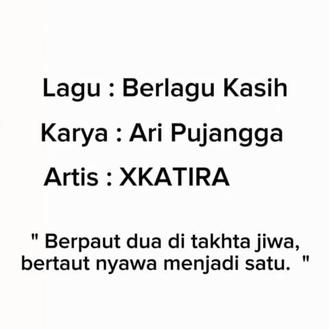 Lirik Lagu Xkatira - Berlagu Kasih