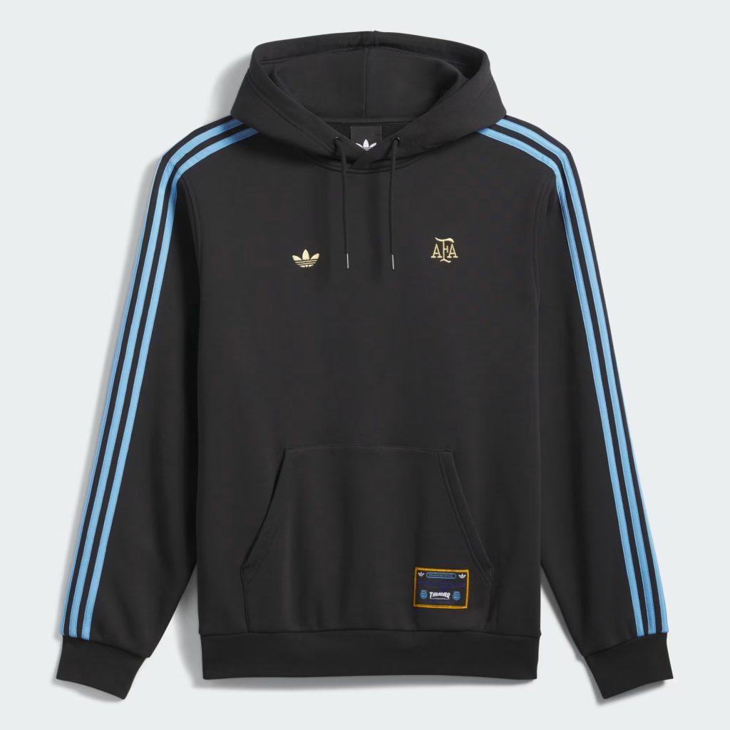 Argentina x Thrasher Hoodie warna hitam