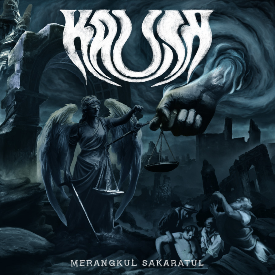 Kausa Merangkul Sakaratul EP artwork gelap kritik sosial musik Indonesia