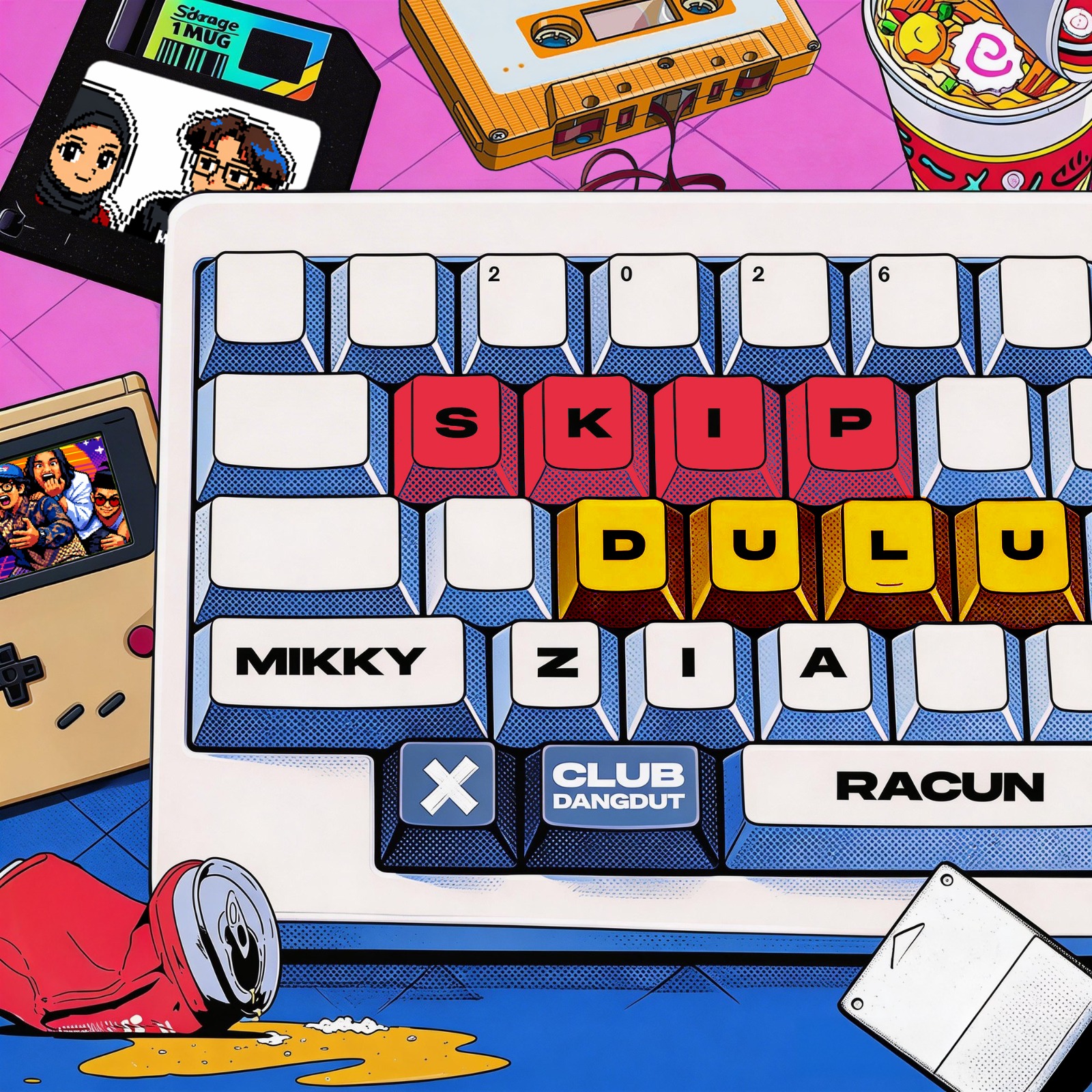 MikkyZia Skip Dulu lagu hipdut bersama Club Dangdut Racun artwork keyboard warna