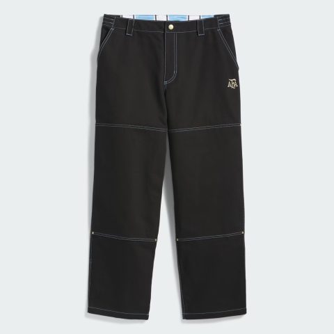 Argentina x Thrasher Chino warna hitam hasil kolaborasi adidas dan Thrasher dengan bahan canvas katun