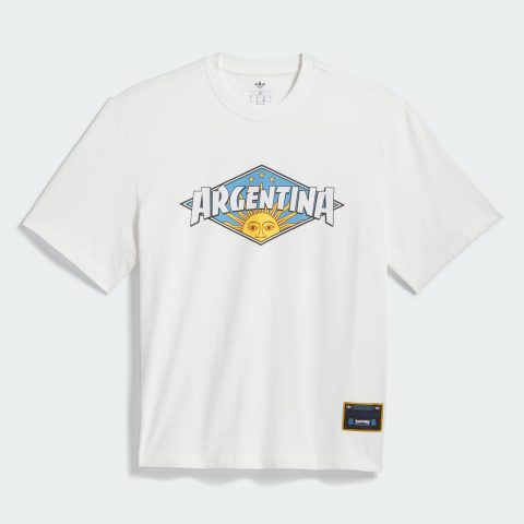 Argentina x Thrasher T-Shirt warna Core White hasil kolaborasi adidas dan Thrasher