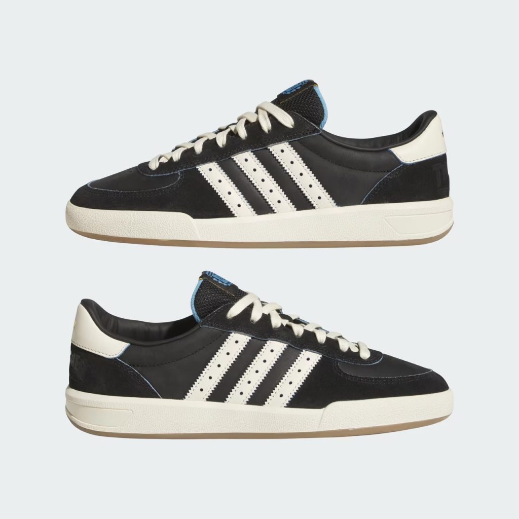 Glenburn x Argentina x Thrasher Shoes warna Core Black Cream White Gum dari kolaborasi adidas Skateboarding dan Thrasher.