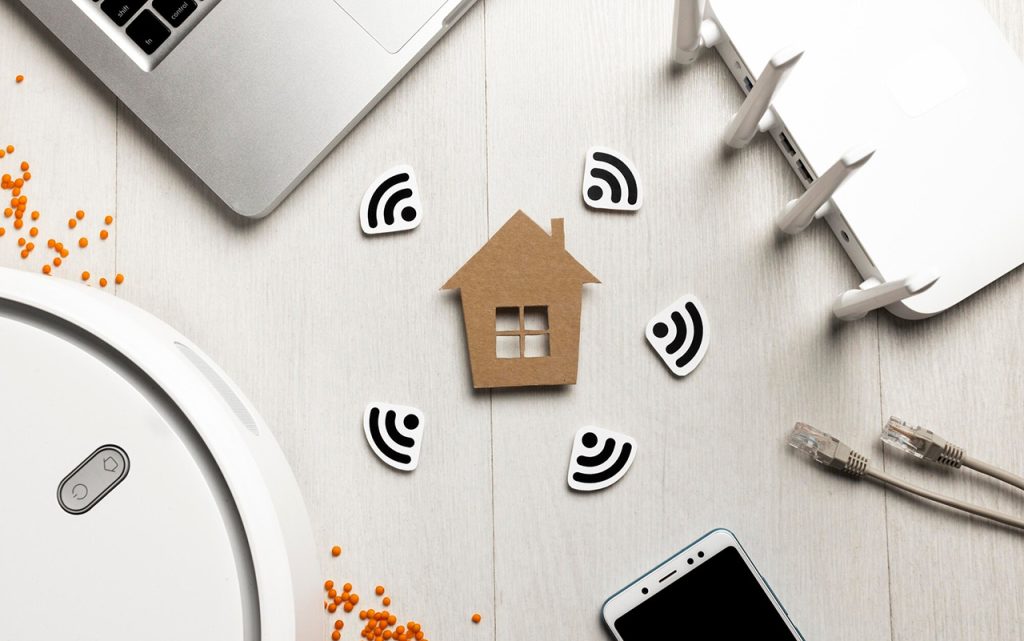 Ilustrasi router WiFi rumah dan perangkat internet untuk proses pindah provider WiFi di Kota Bekasi tanpa mengganggu koneksi.
